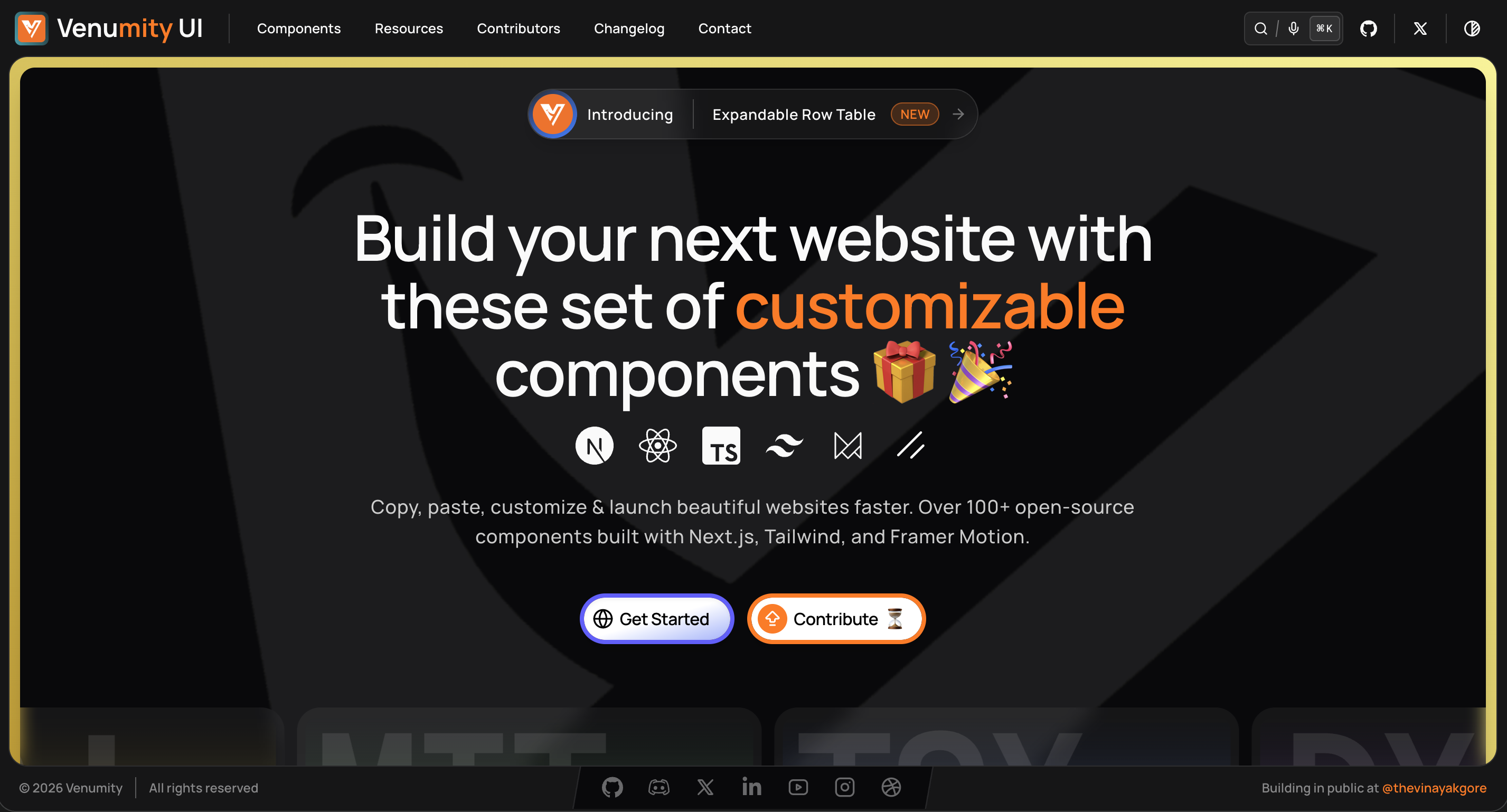 Venumity UI - Component Library